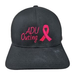 Pacific Headwear Men's Snapback Mesh Back Hat Black Embroidered ADU Outing Logo